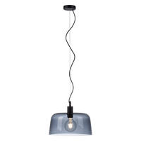 HÄNGELEUCHTE Glas Rauch Schwarz Höhenverstellbar - Schwarz, Glas (34/34/150cm)