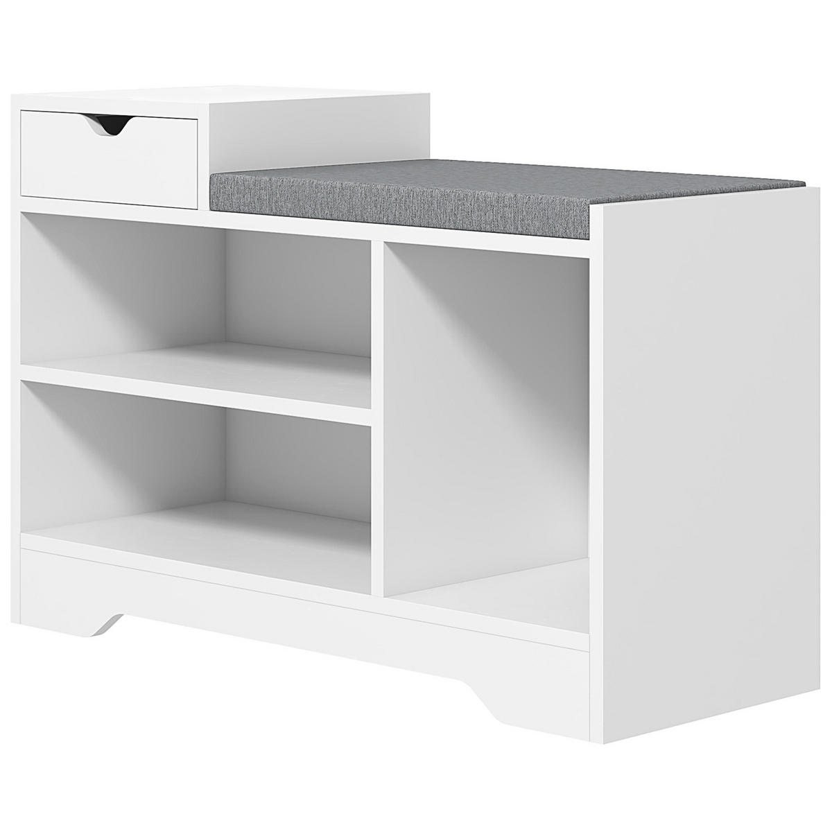 KONSOLENTISCH Weiß Spanplatte 1 Stück - Weiß, Kunststoff (76.5/30/52cm) - GiPP
