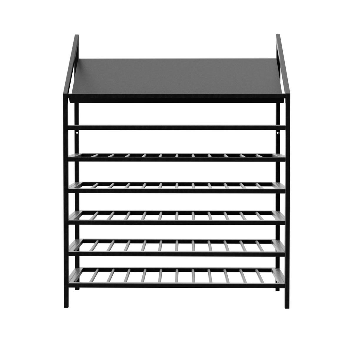 WEINREGAL Napa Metall,Schwarz, Für 84 Weinflaschen 125/100/30cm - Schwarz, Metall (100/125/30cm) - Metalo Pro