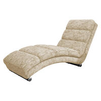 RELAXLIEGE Holiday Premium - Chromfarben/Beige, Holz/Textil (62/84/180cm) - MIRJAN24
