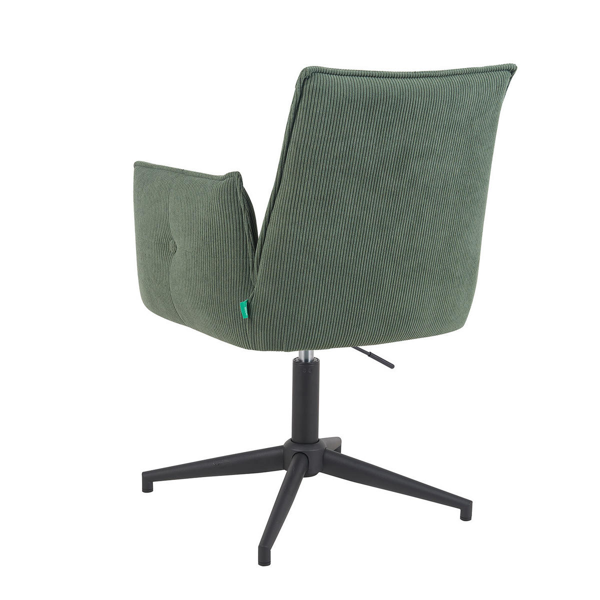BÜROSTUHL Mika-Till - Schwarz/Grün, Textil/Metall (60/85/63cm) - DUBI Möbel