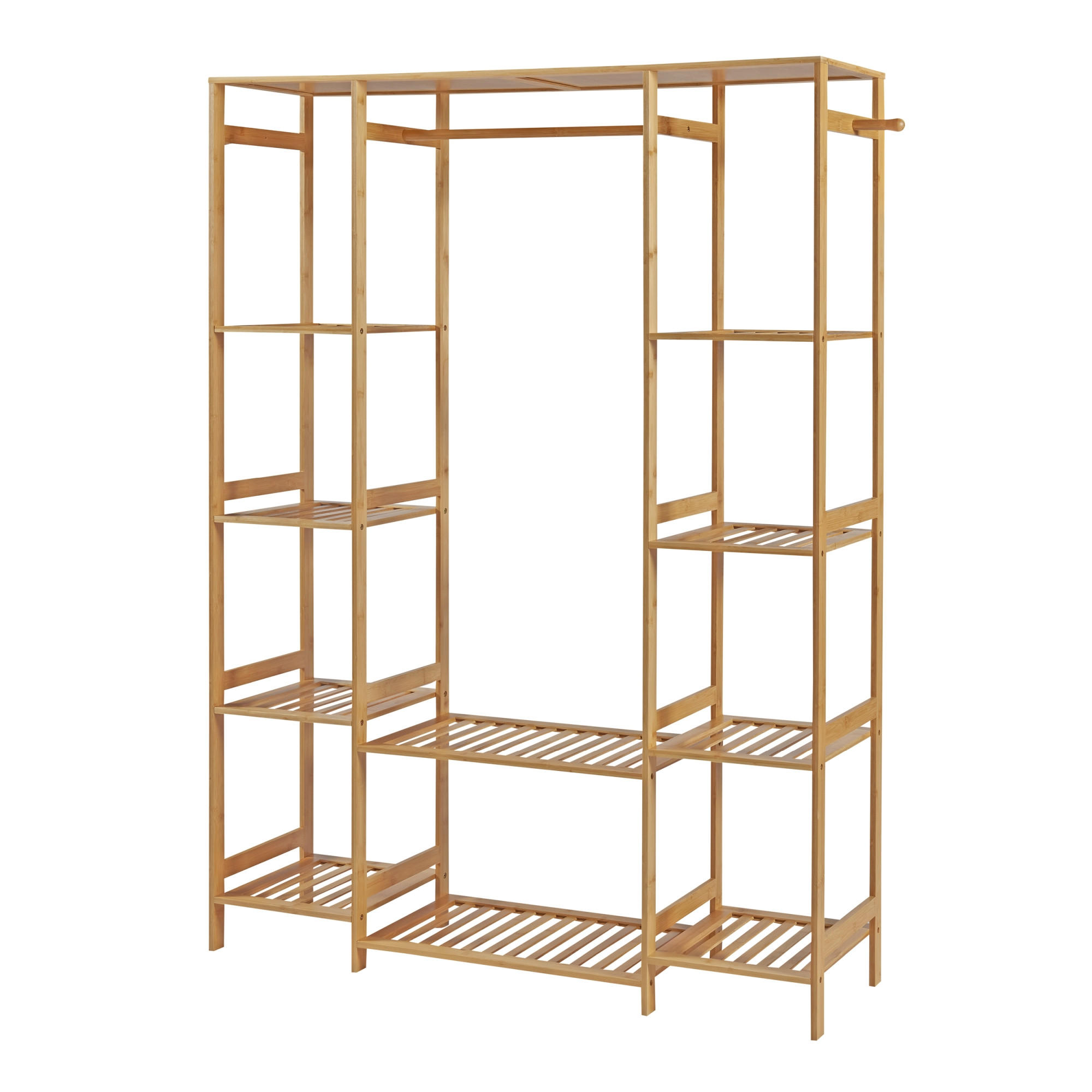 KLEIDERSTÄNDER Ilomantsi - Naturfarben, Holz (122/165/35cm) - [en.casa]