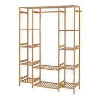 KLEIDERSTÄNDER Ilomantsi - Naturfarben, Holz (122/165/35cm) - [en.casa]