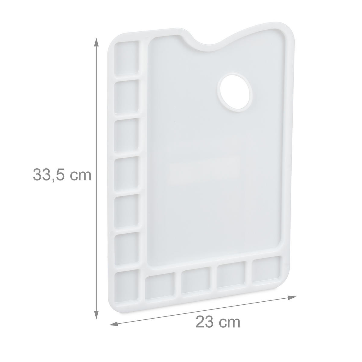 MISCHPALETTE - Weiß, Kunststoff (33.5/1/23cm) - Relaxdays