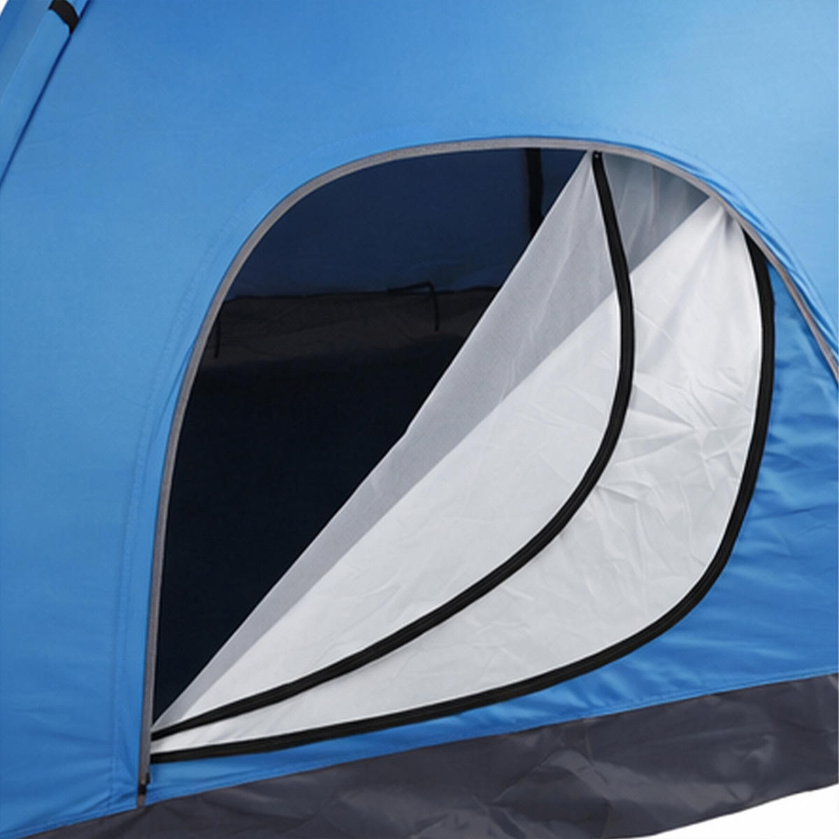 POP-UP stan na pláž - modrá, textil/plast (200/200cm) - Relaxdays