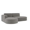 ECKSOFA L Form MODENA STUDIO Stoff Nordic Dunkelgrau Links - Dunkelgrau, Holz (165/236cm) - Kaiser Möbel