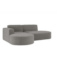 ECKSOFA L Form MODENA STUDIO Stoff Nordic Dunkelgrau Links - Dunkelgrau, Holz (165/236cm) - Kaiser Möbel