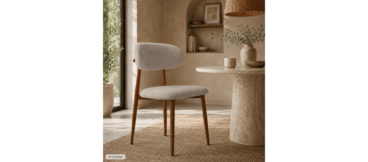 POLSTERSTUHL VITO 48/50/80 cm Nussbaum/Grau - Nussbaumfarben/Grau, Textil/Metall (48/80/50cm) - Lookway