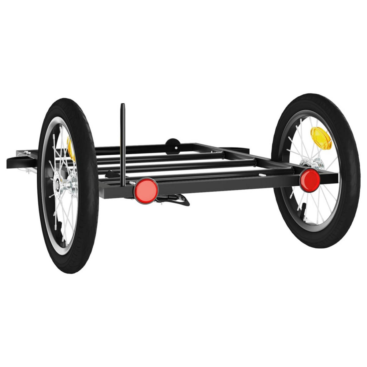 FAHRRADANHÄNGER Schwarz 126/63/34 Cm Eisen - Schwarz, Metall (63/34/126cm) - vidaXL