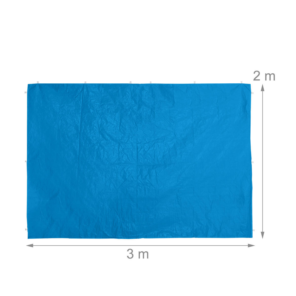 2XPAVILLON-SEITENTEILE - Blau, Kunststoff (300/200/0.1cm) - Relaxdays