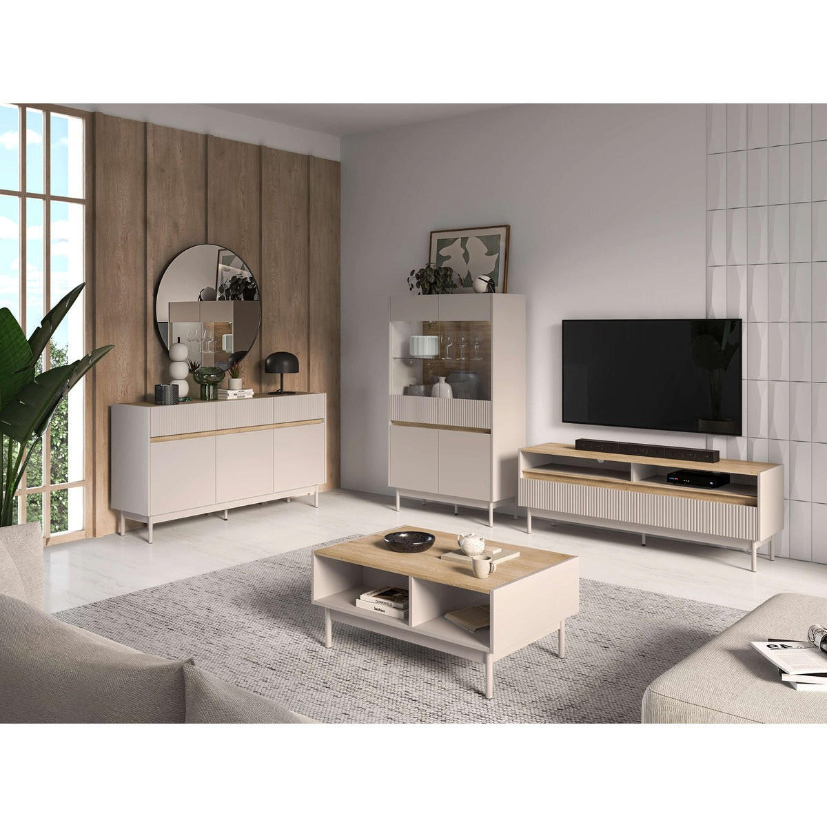 hi-markt Wohnzimmer Eiche 92x156x40 cm