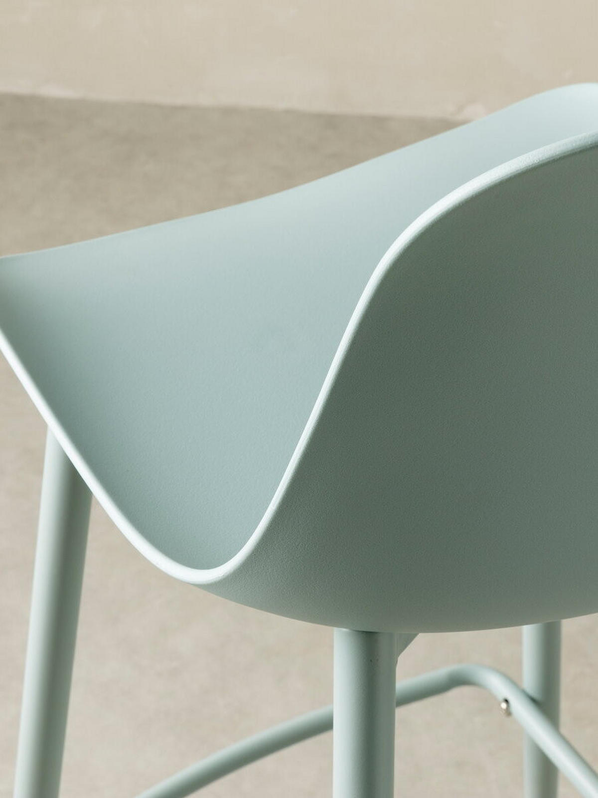 BARHOCKER Lein Grün 49.5 cm x 101.5 cm - Grün, Kunststoff (49/101/48cm) - Kenay Home