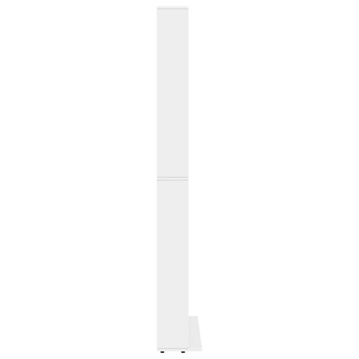 CD-SCHRANK Weiß 102/16/177,5 Cm Holzwerkstoff - Weiß, Holz (23/177.5/102cm) - vidaXL
