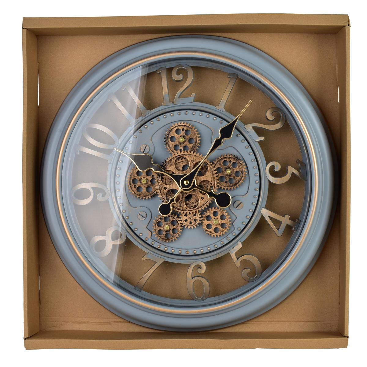 WANDUHR Ramsey Grau 45/7/45cm Kunstoff - Grau, Kunststoff (45/45/7cm) - Mondex