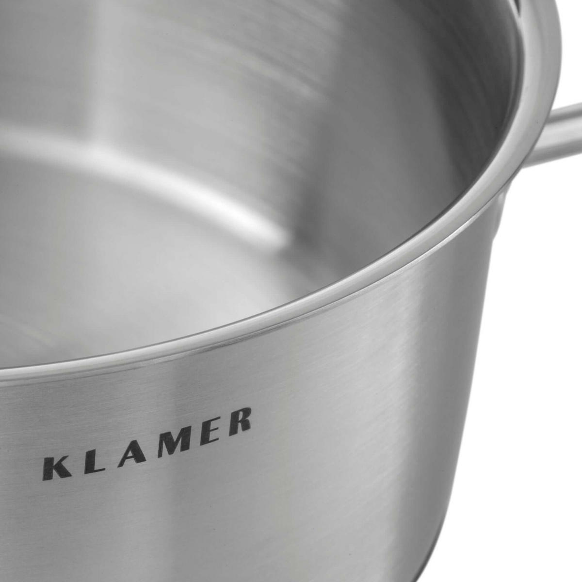 KOCHTOPFSET 4-teilig Edelstahl - Edelstahlfarben, Metall - KLAMER