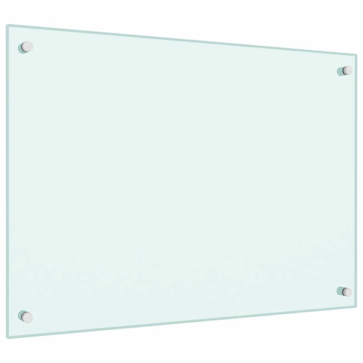 KÜCHENRÜCKWAND Glas 70x50 cm Weiß Wand-Spritzschutz - Weiß, Glas (70/50/0.6cm) - DELUKE