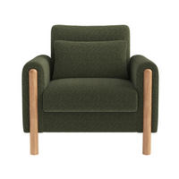 SESSEL 87/88.5/83 cm Grün aus Teddy mit abnehmbarem Sitzkissen - Grün, Textil (83/88.5/87cm) - OKMYHOME