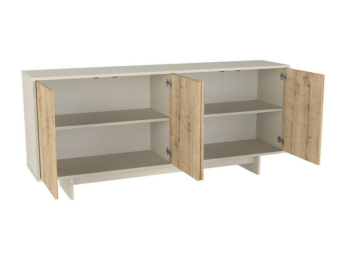 SIDEBOARD - 180 cm x 40 cm - holz - beige, naturfarben hell Zefyna - Beige/Naturfarben, Holz (180/78.8/40cm) - Vente-Unique
