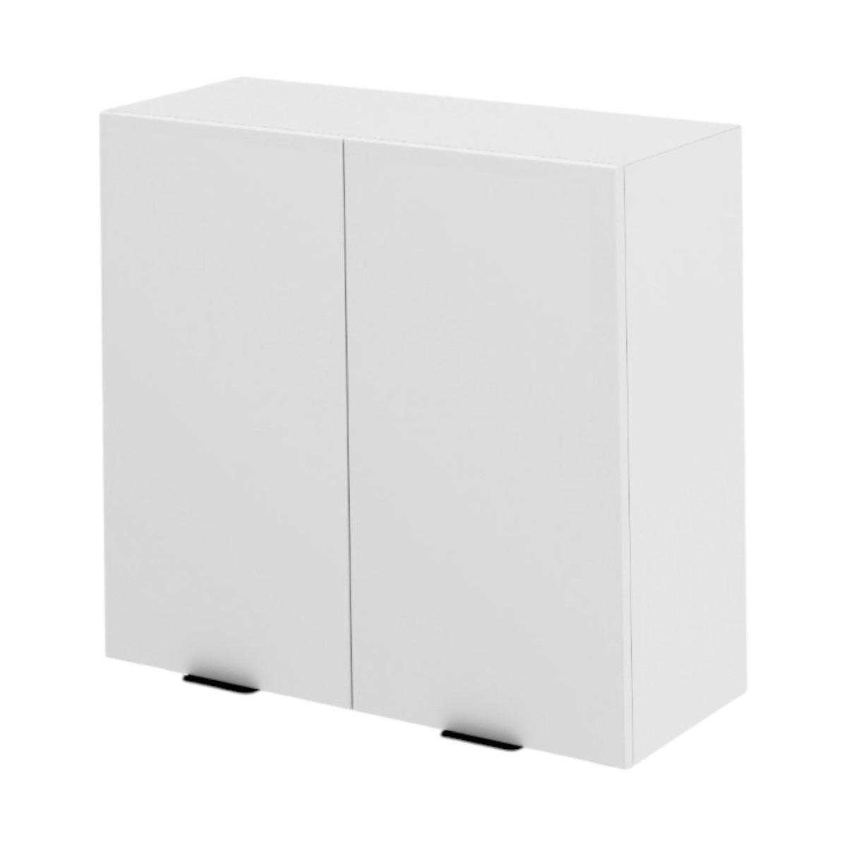 OBERSCHRANK – 80 cm – KU-W80 – Lunara – Weiß Matt - Weiß, Holzwerkstoff (80/72/30cm) - hi-markt