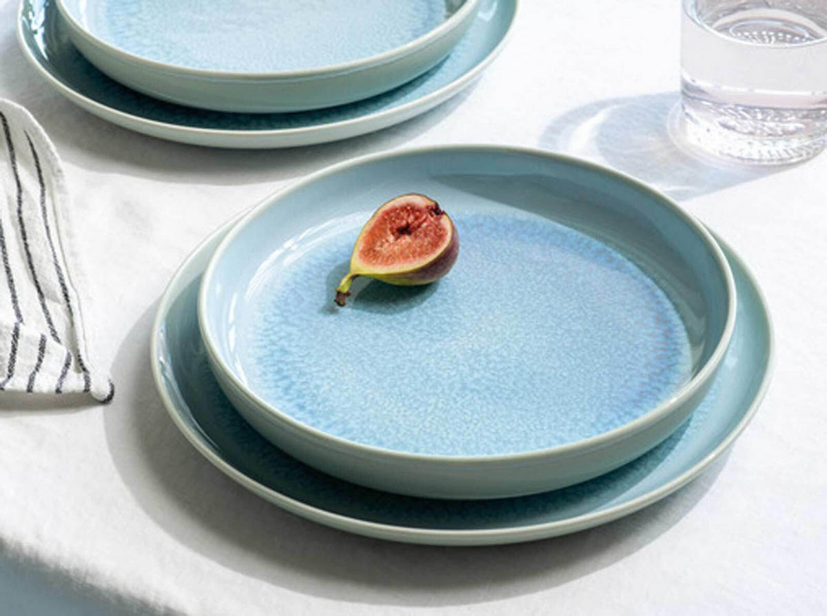 TAFEL-SET Crafted Blueberry türkis 4er Set - Türkis, Keramik (1/1/1cm) - like.Villeroy & Boch