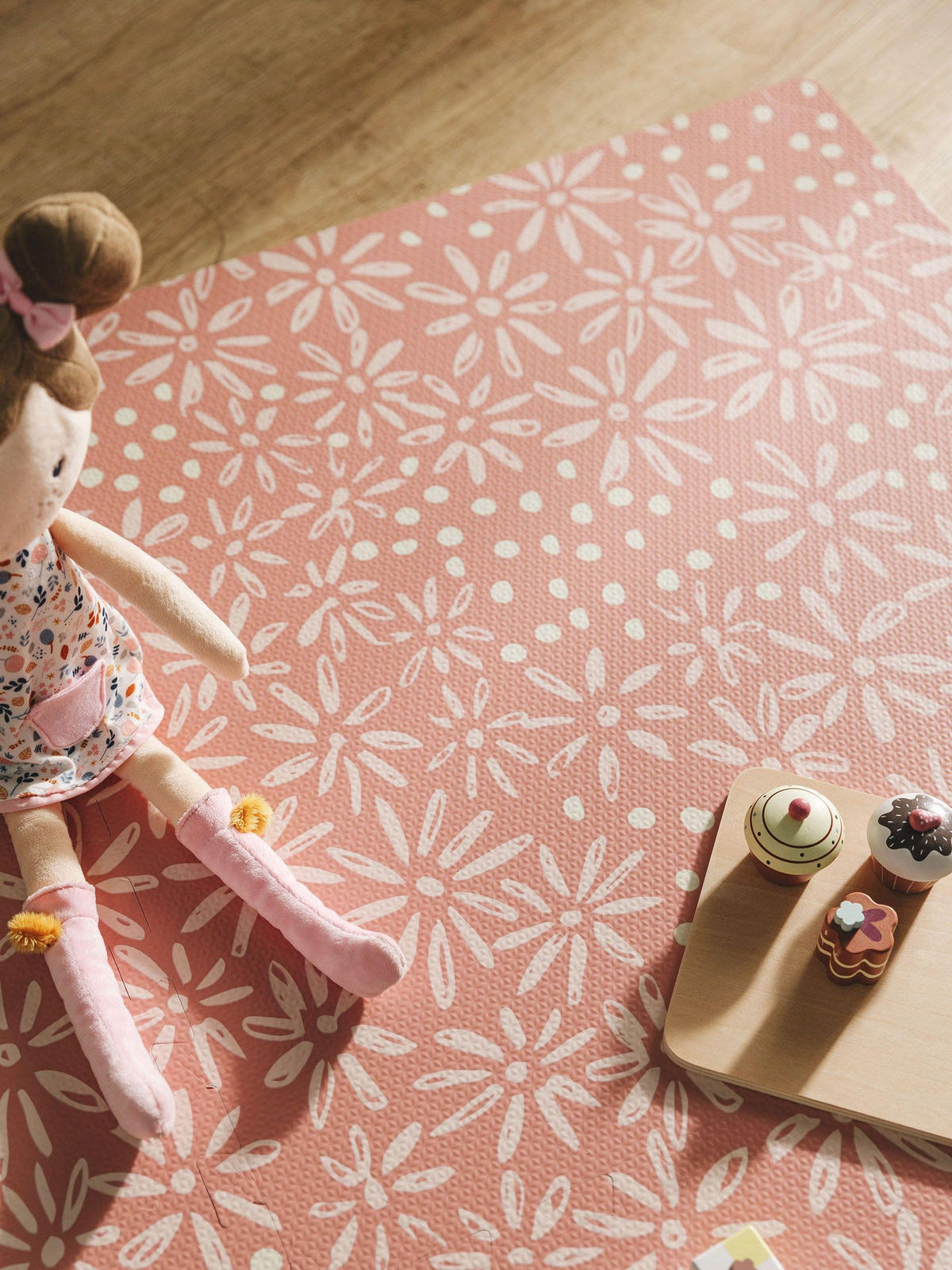 SPIELMATTE Daisy Rosa 120x180 cm - Rosa, Textil (120/180cm) - Lytte