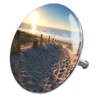 BADEWANNENSTÖPSEL Düne - Beige, Metall (8/10/10cm) - Sanilo