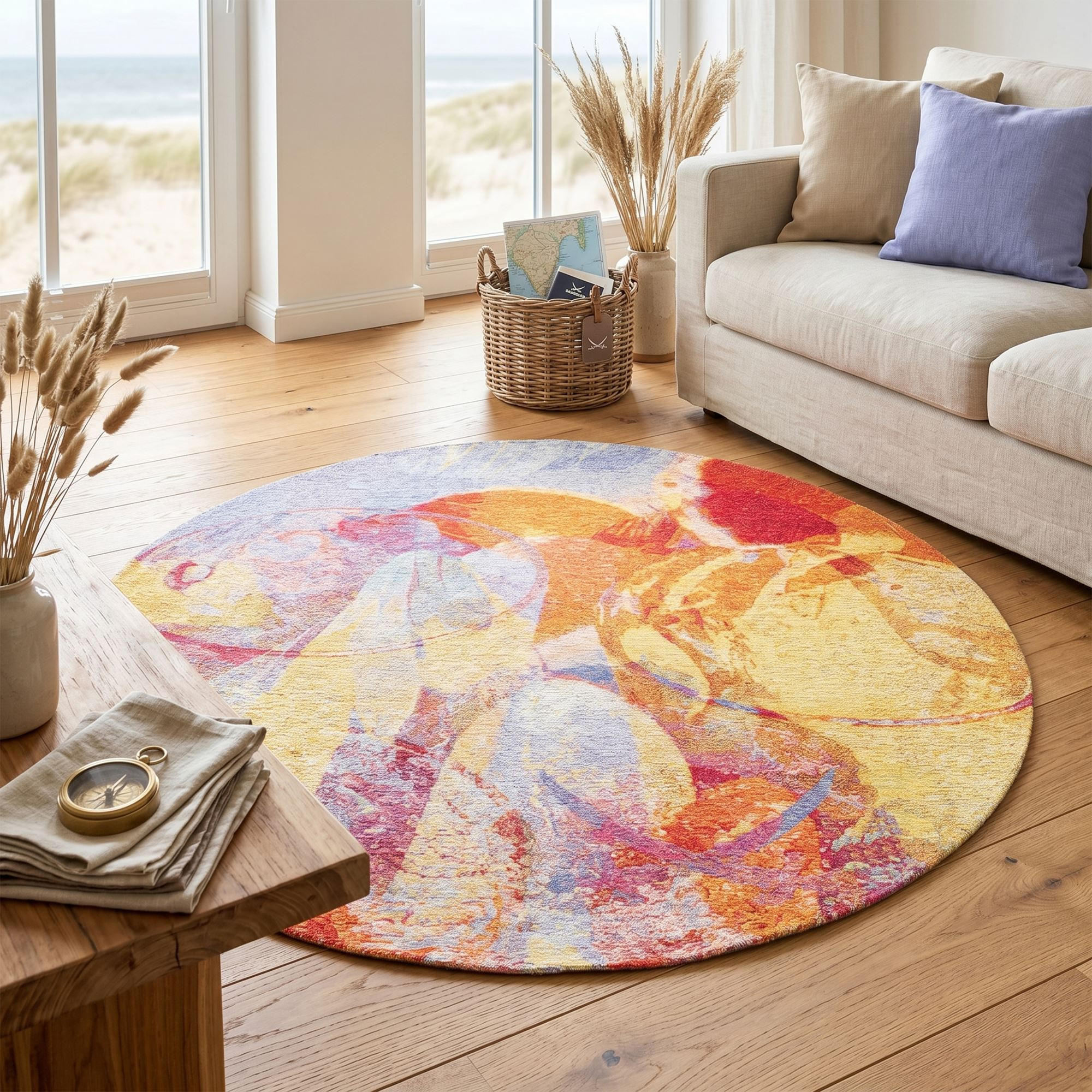RUČNE TKANÝ KOBEREC Keitum 80x160 cm - viacfarebná, textil (160/160cm) - Sansibar SYLT