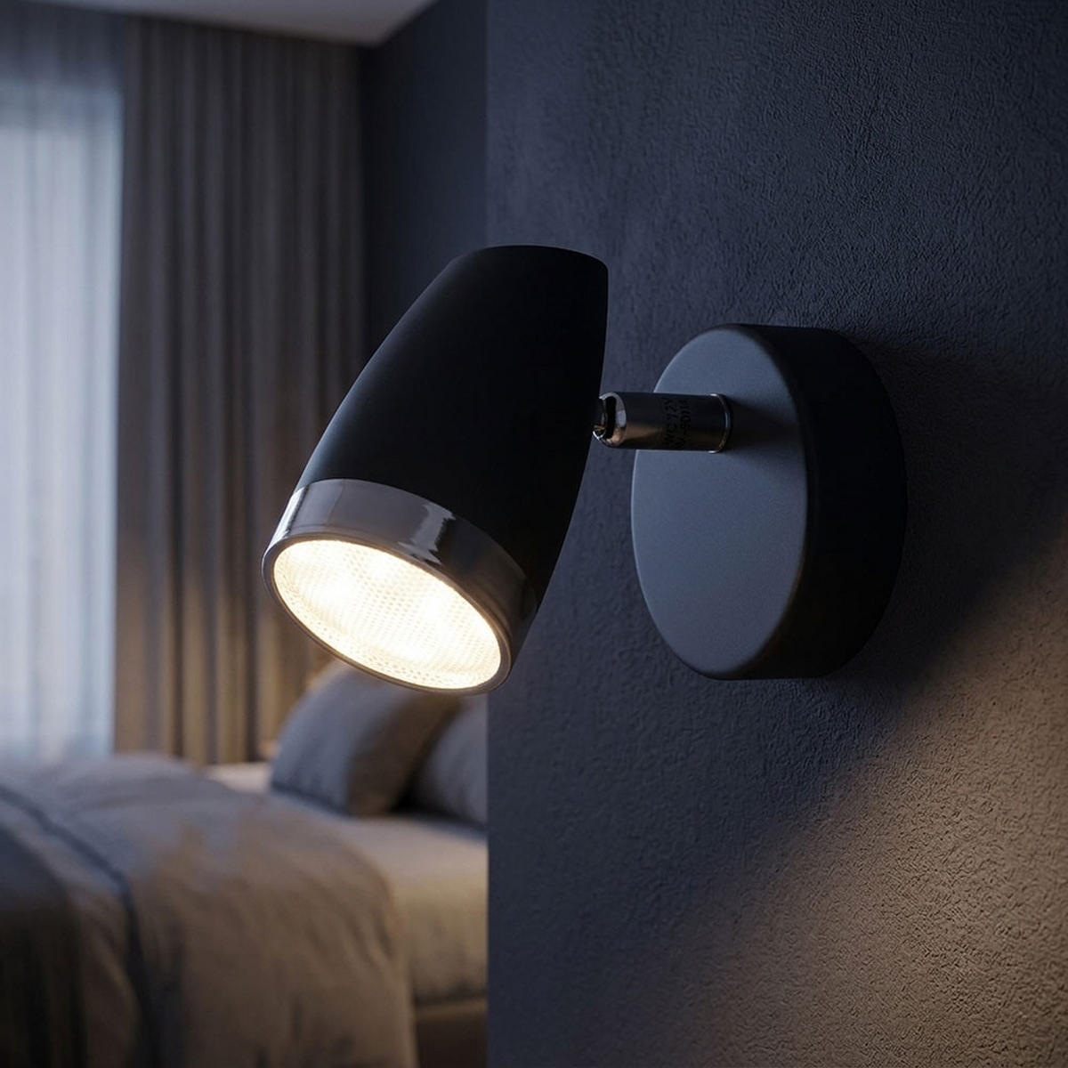 LED WANDLEUCHTE Nero Anthrazit beweglicher Spot - Anthrazit, Metall (8/9/13.8cm) - Globo Lighting