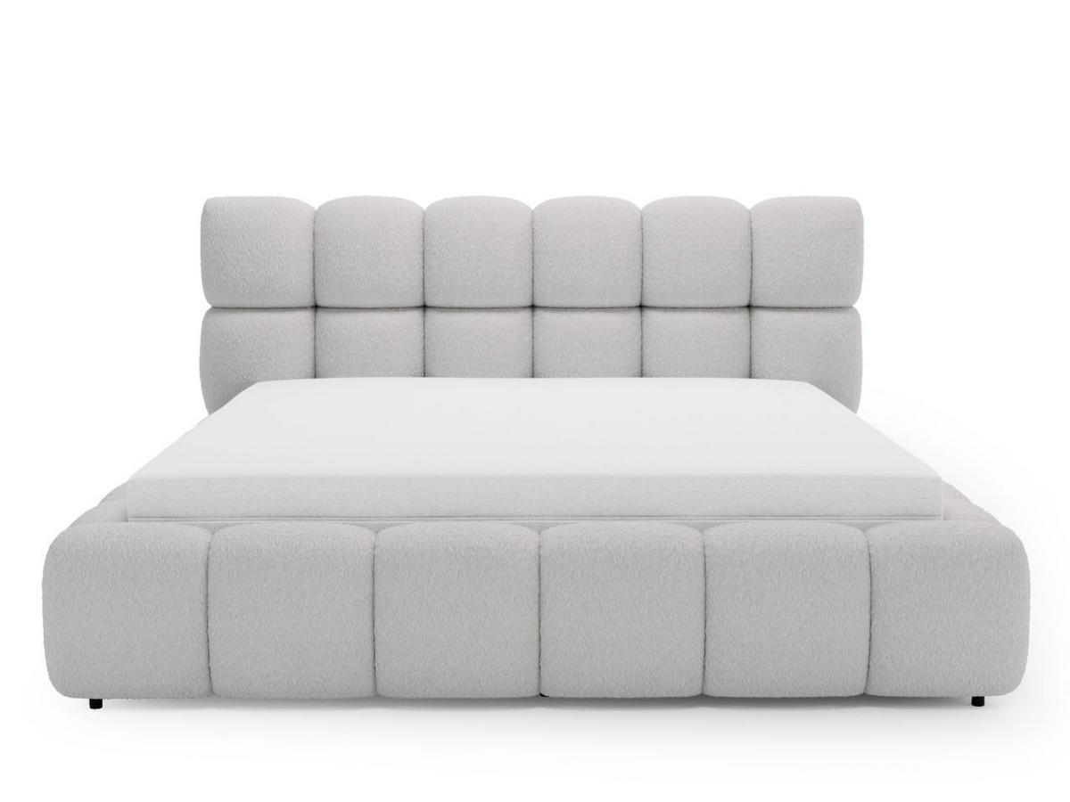 POLSTERBETT Modo 180x200 Bouclé-Stoff Grau - Grau, Textil (180/200cm) - Graingold