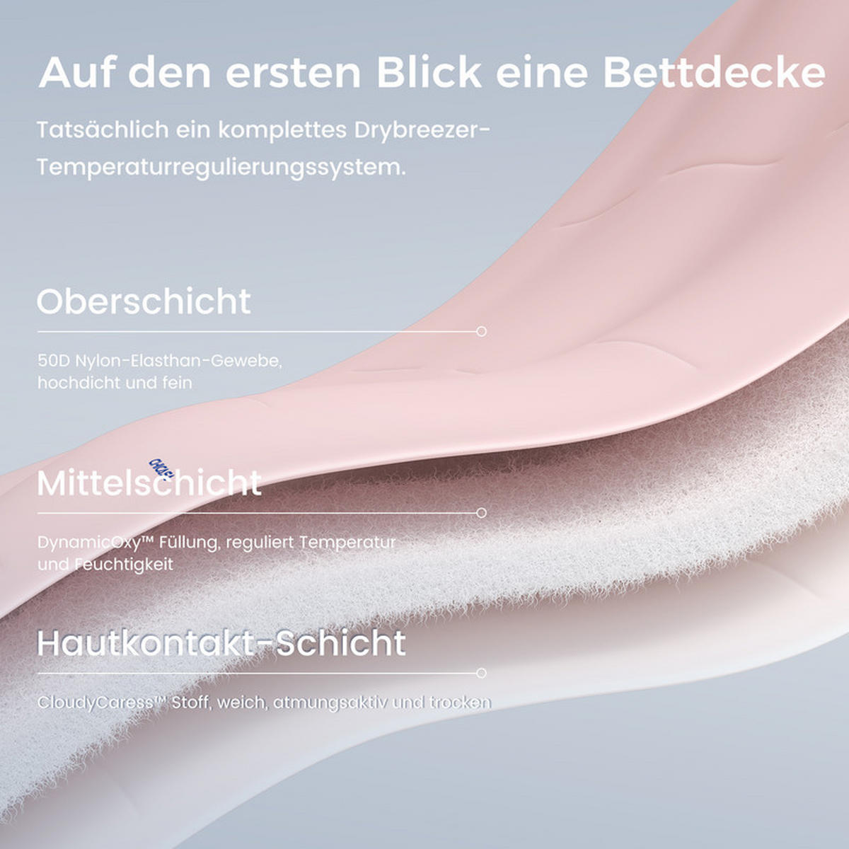 SOMMERDECKE 135x200 cm Rosa kühlend antibakteriell leicht atmungsaktiv wendbar OEKO-TEX® - Rosa, Textil (135/200cm) - CHICASA