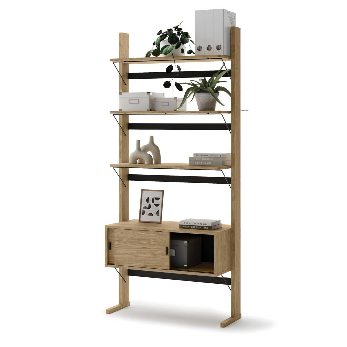 REGAL Ollie Eichenholzoptik 88 cm - Eichefarben, Holzwerkstoff (88/193/40cm) - Selsey
