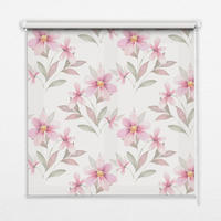VNÚTORNÁ roleta - okenná roleta - roleta - 140x140 cm - Ružové kvety - pink, plast (140/140/0.5cm) - TULUP