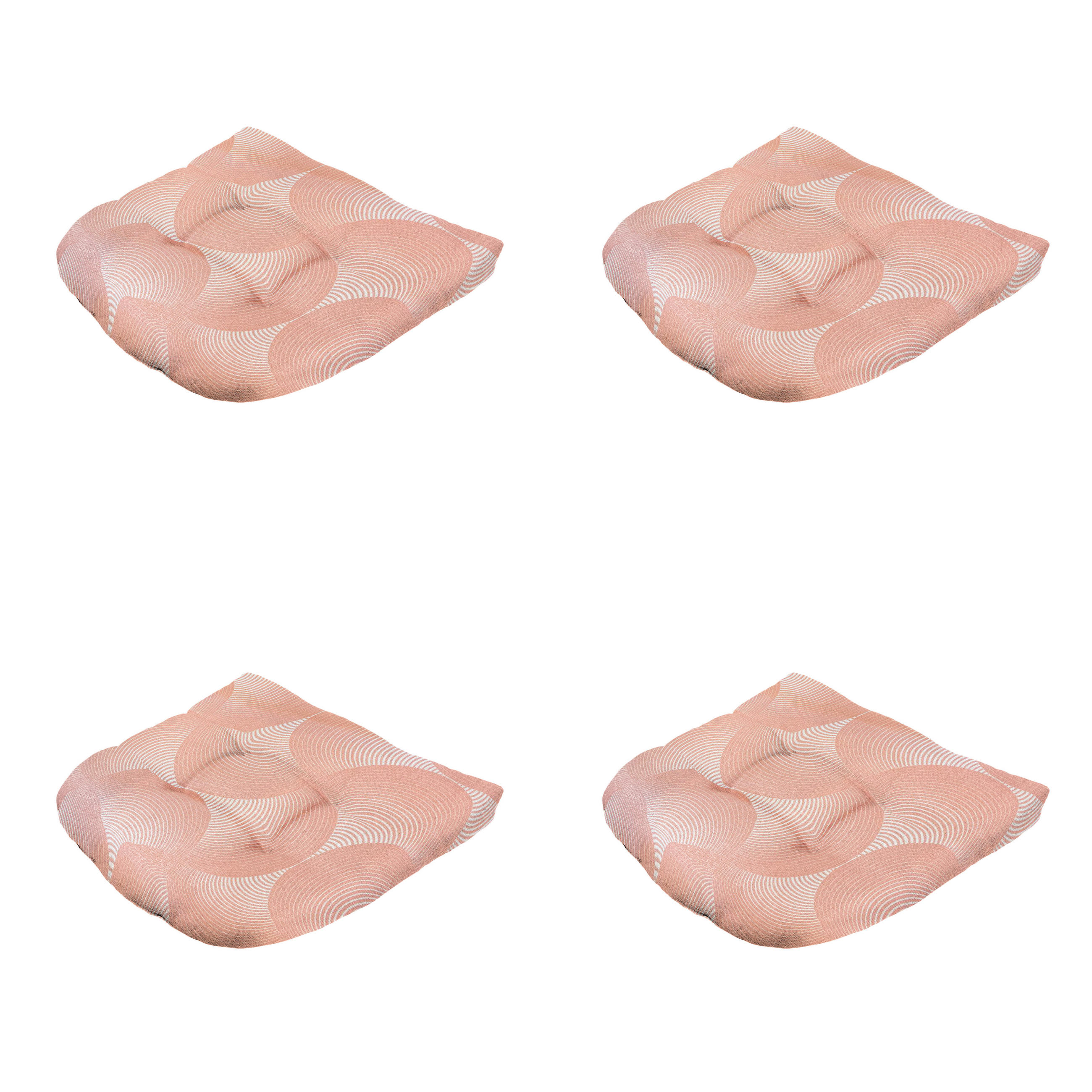 SITZKISSEN Napels - Rosa - 46/46/6 cm - 4er-Set - Pink, Textil (46/6/46cm) - Madison