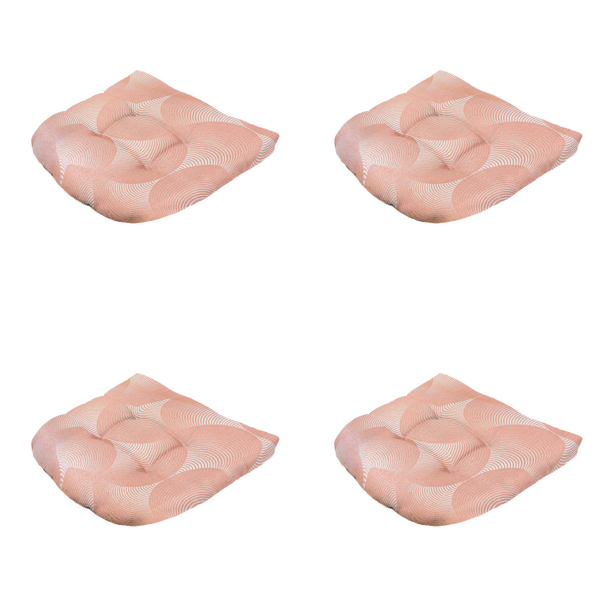 SITZKISSEN Napels - Rosa - 46/46/6 cm - 4er-Set - Pink, Textil (46/6/46cm) - Madison