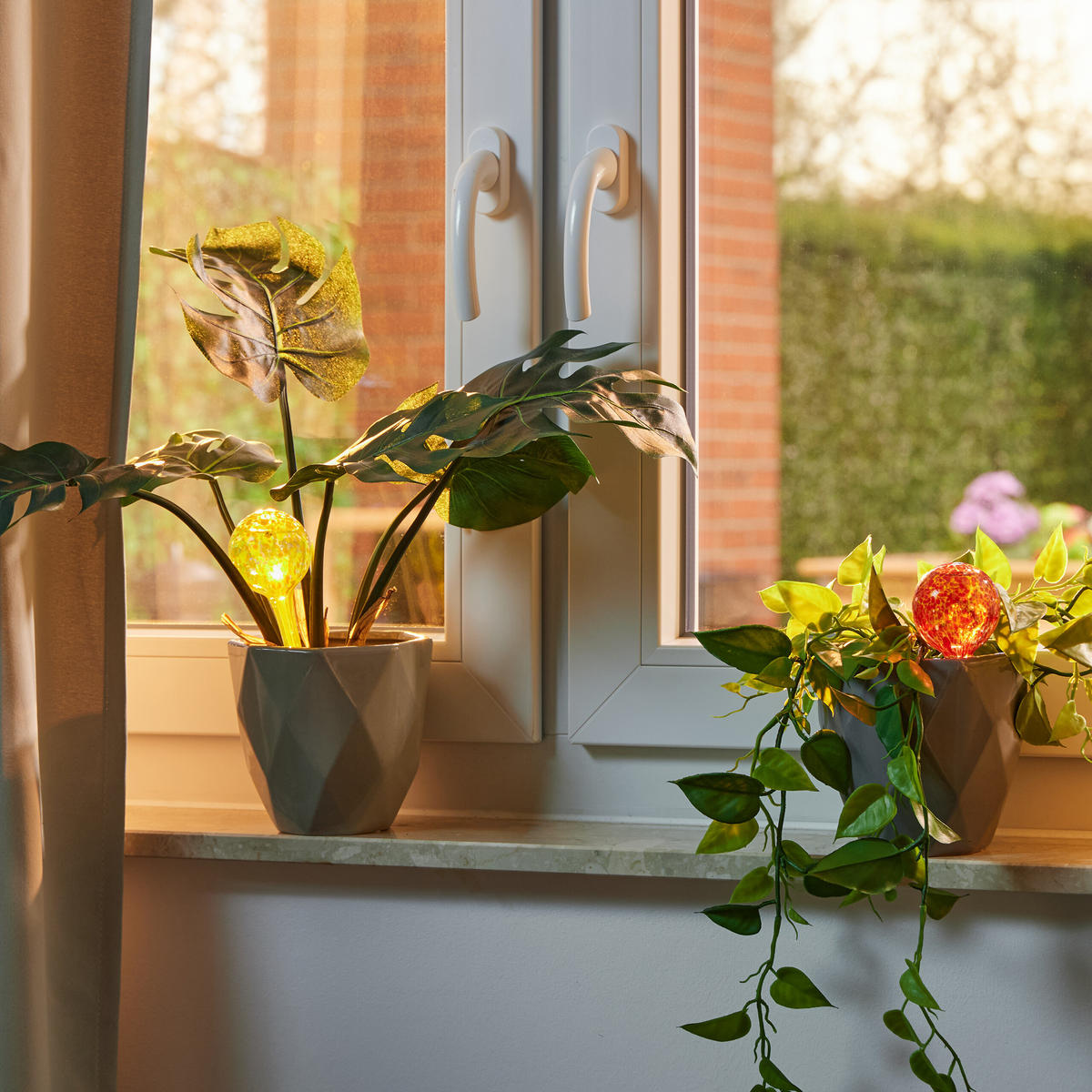 4xBEWÄSSERUNGSKUGEL - Multicolor, Glas (6/15/6cm) - Relaxdays