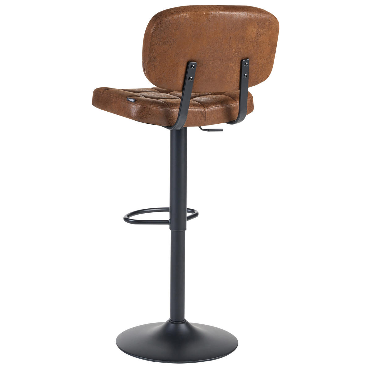 BARHOCKER 2er-Set Kunstwildleder drehbar Braun Tilton - Braun, Textil (49/96/42cm) - Beliani