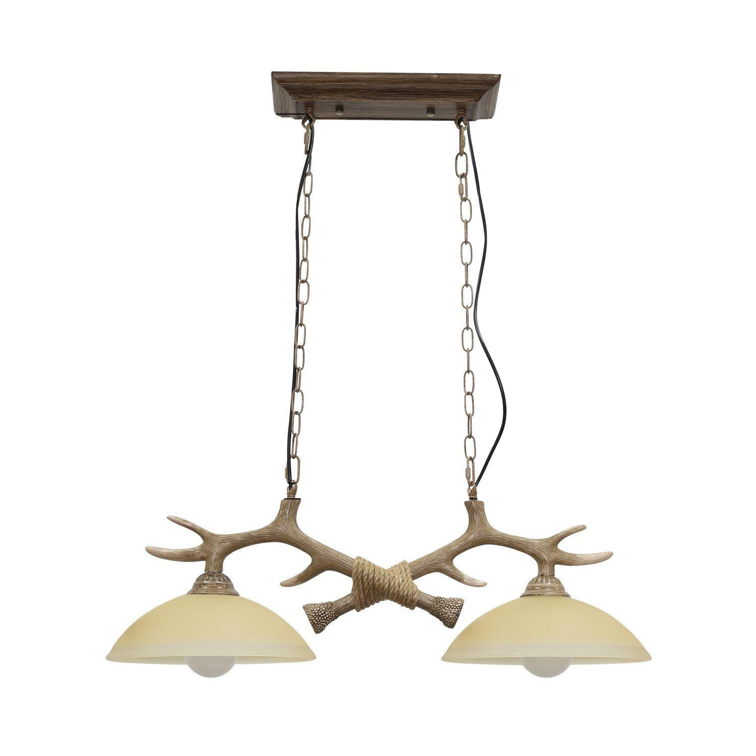 PENDELLEUCHTE Xaveria 30/32/80 cm - Braun, Holz (30/32/80cm) - Nettlife