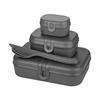 LUNCHBOX-SET INKL. BESTECK Pascal Ready nature ash grey - Dunkelgrau, Kunststoff (16.6/6.2/23.2cm) - Koziol