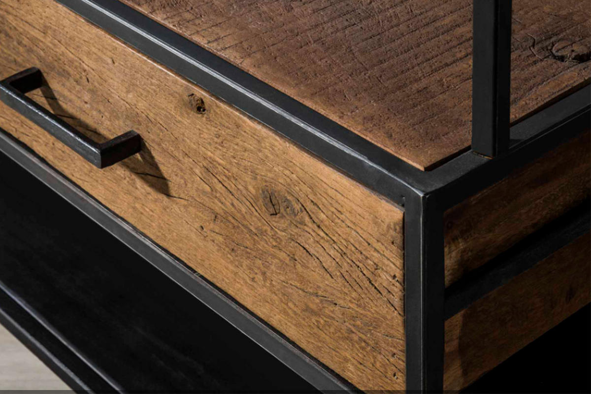 GARDEROBE TENBY Schwarz Metall - Schwarz, Metall (120/180/35cm) - KAWOLA