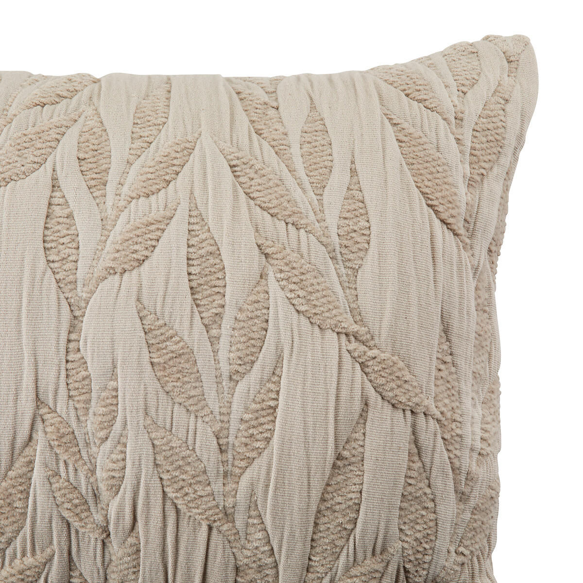 DEKOKISSEN mit Blattmotiv Letho 58/38/10 cm - Beige, Textil (38/58cm) - Atmosphera Createur d´interieur