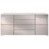 SIDEBOARD Rova Sandgrau Hochglanz - Sandfarben, Holzwerkstoff (166.5/75.5/35cm) - Vladon