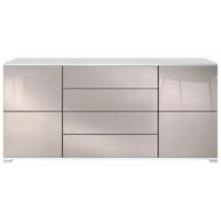 SIDEBOARD Rova Sandgrau Hochglanz - Sandfarben, Holzwerkstoff (166.5/75.5/35cm) - Vladon