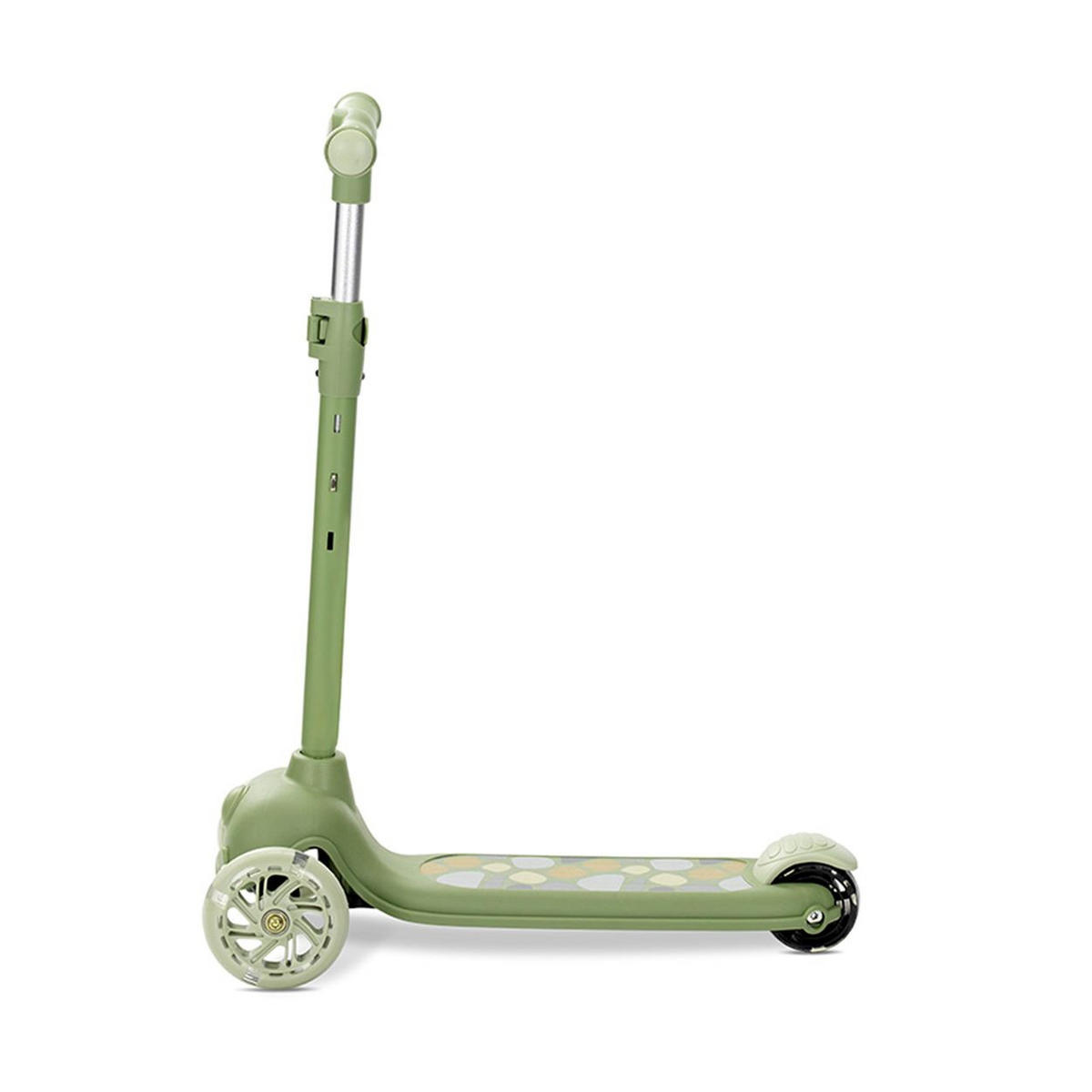 KINDERROLLER Jetster PU-Rollen grün ABEC-9 Lenker abnehmbar höhenverstellbar - Olivgrün, Kunststoff (54/27/77cm) - Lorelli