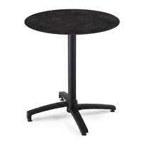 GARTENTISCH rund, Schiefer - Schwarz, Holzwerkstoff (70/70/72cm) - Oviala