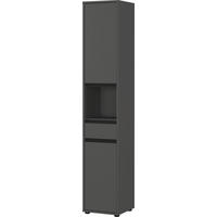 HOCHSCHRANK HAMBURG Soft-Close Modern 33x181x34 cm Graphit - Schwarz, Holzwerkstoff (33/181/34cm) - KADIMA DESIGN