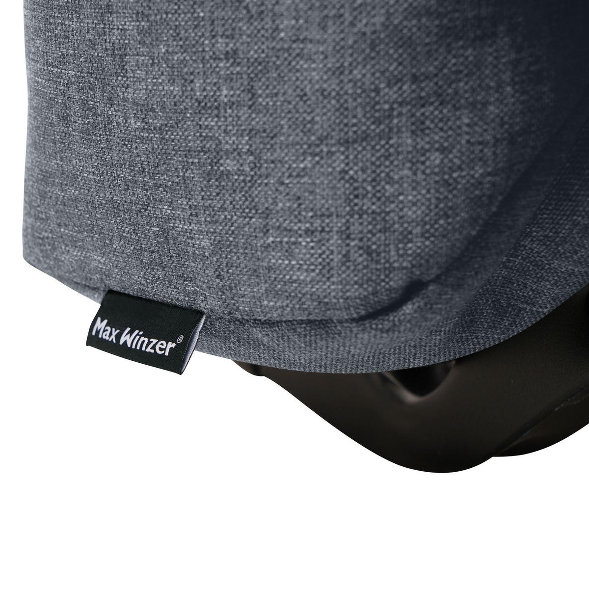 FALTSESSEL Kalomira Bezug Flachgewebe Metall schwarz / denim - Blaugrau, Kunststoff (100/85/85cm) - 58aufmkessel
