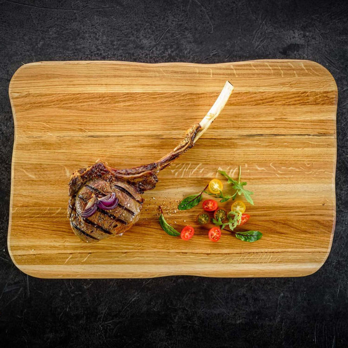 STEAKBRETT La Madera Master - Eiche hell - 60 x 40 x 4,5cm - Naturfarben, Holz (40/60cm) - holz4home