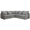 ECKSOFA VERSO L Hellgrau Velvet - Hellgrau/Schwarz, Kunststoff/Textil (270/270cm) - MKS