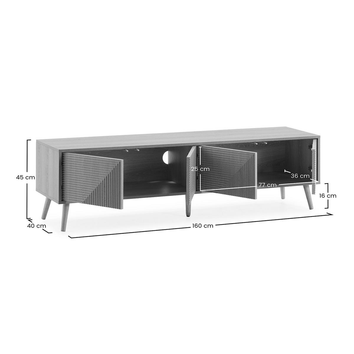 TV-ELEMENT Telmo 4 türen Eichenfarbe 160 cm - Honigeiche, Holzwerkstoff (160/45/40cm) - VS Venta-stock