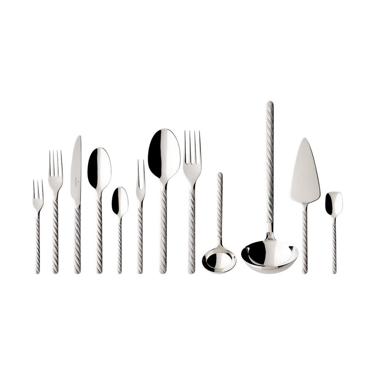 TAFELBESTECK Montauk silber 70er Set - Silberfarben, Metall - Villeroy & Boch